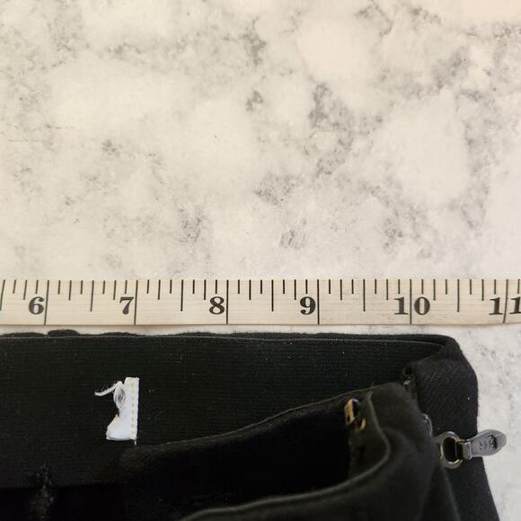 Anine Bing Kylie Slim Leg Ankle Slit Pants 32/XS Black High Rise Stretch Luxe - Picture 10 of 13